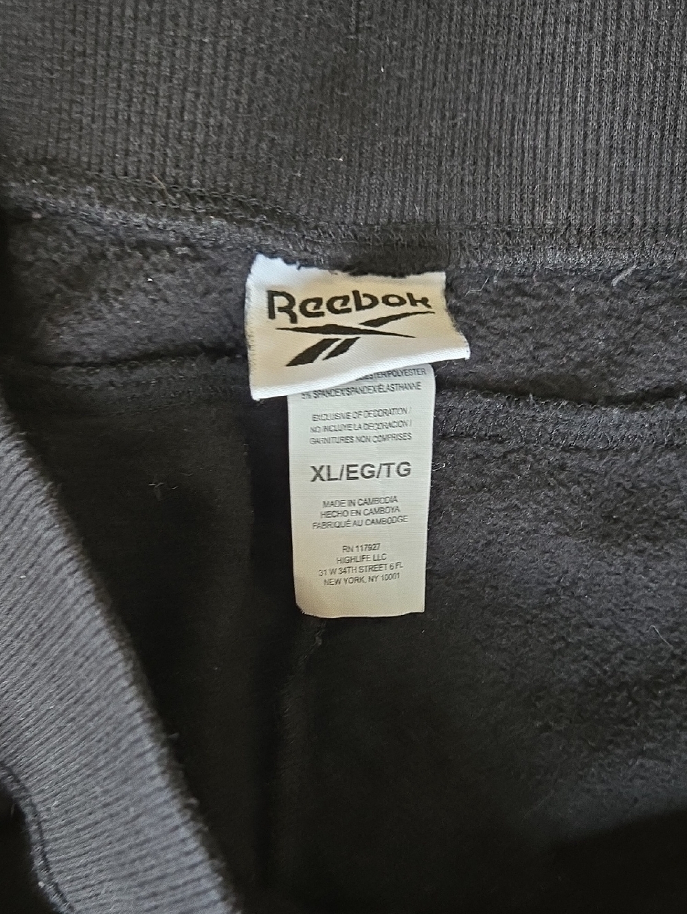 Reebok Women's Black Cargo Sweatpants with Logo - Picture 3 of 3